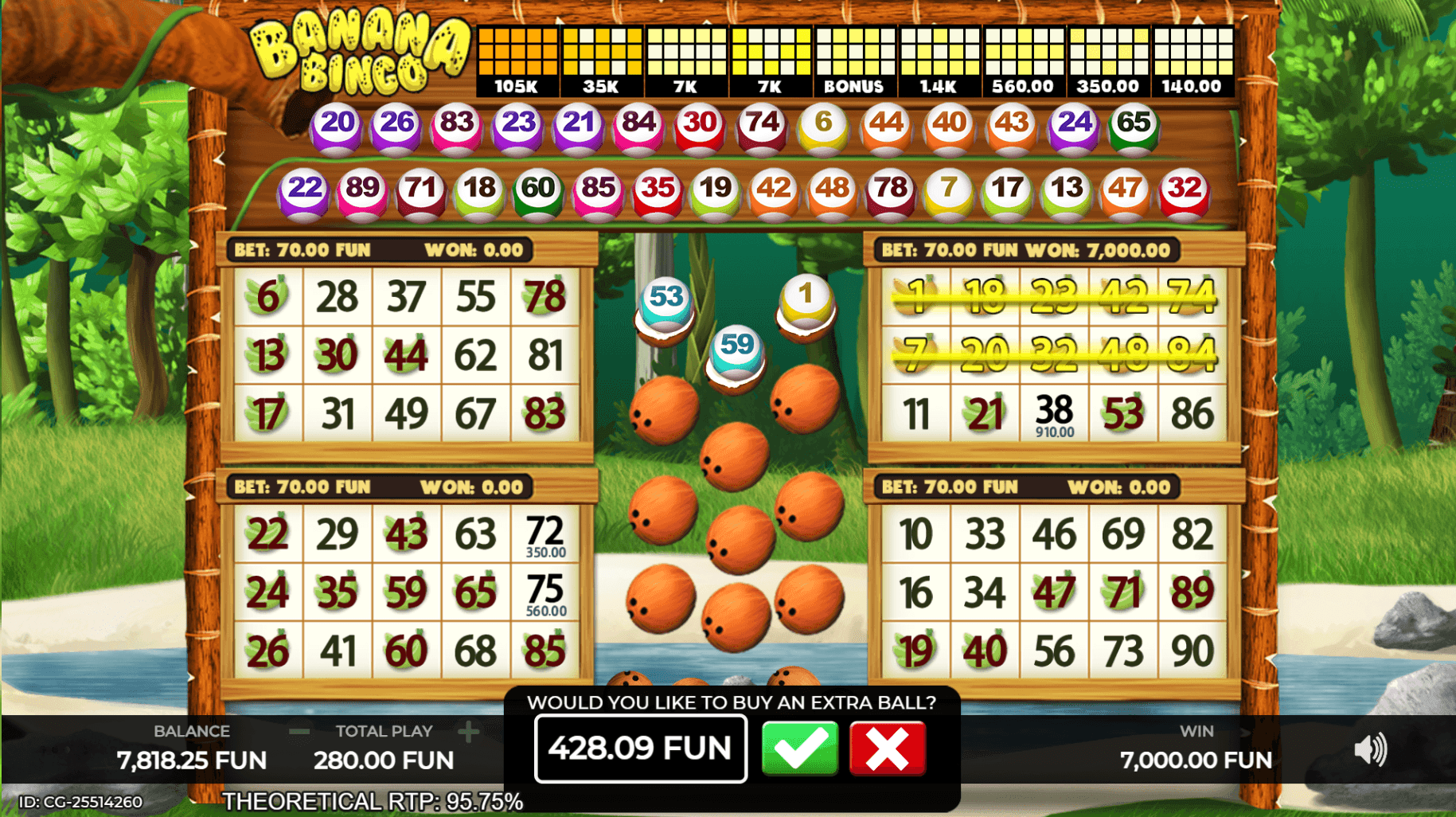 Bolas extras Banana Bingo